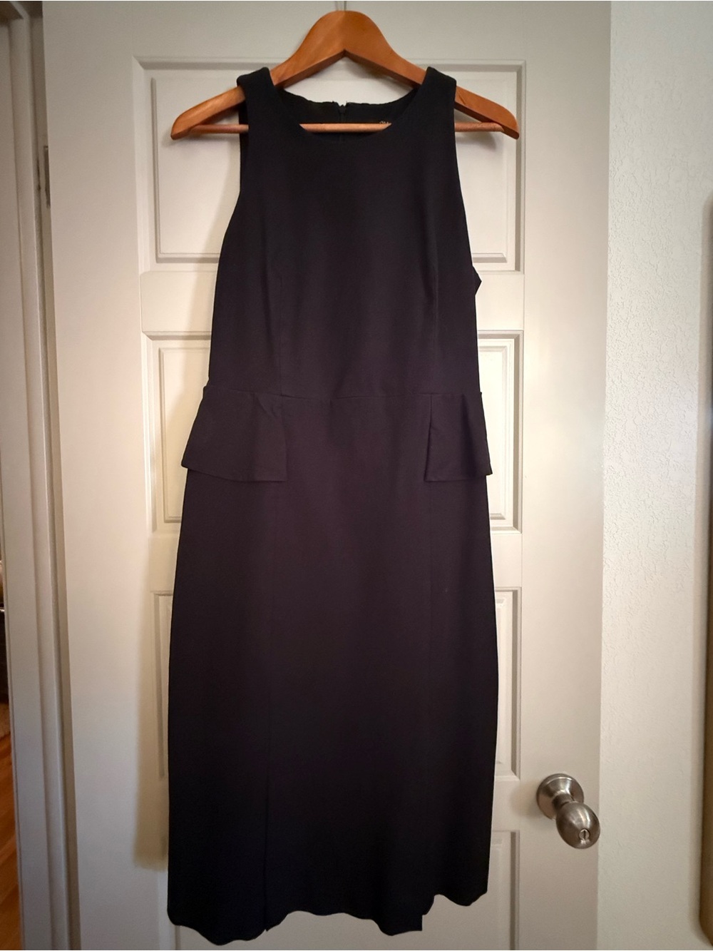 Banana Republic Black Sleeveless Midi Sheath Dress